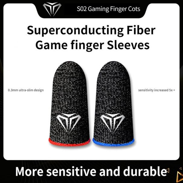 Un paio di punte delle dita per il gioco Pubg Mobile Anti Slip Finger Guanto per controller di gioco Finger Sleeve per touch screen Mobile Gaming_voghion.com