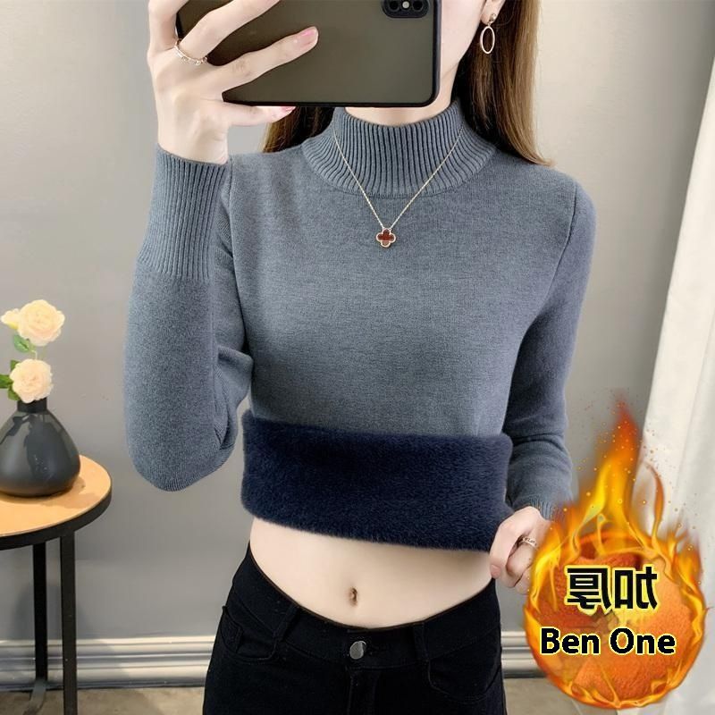 【 Cashmere Family 】 Autumn and winter thick woolen with added fleece, women's warm one-piece fleece inner layer, semi_voghion.com
