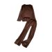 Women's Clothing Fashion suit Korean style, long sleeved, round neck, loose knitted sweater, two piece suit, high waist, straight leg wide leg pants_voghion.com