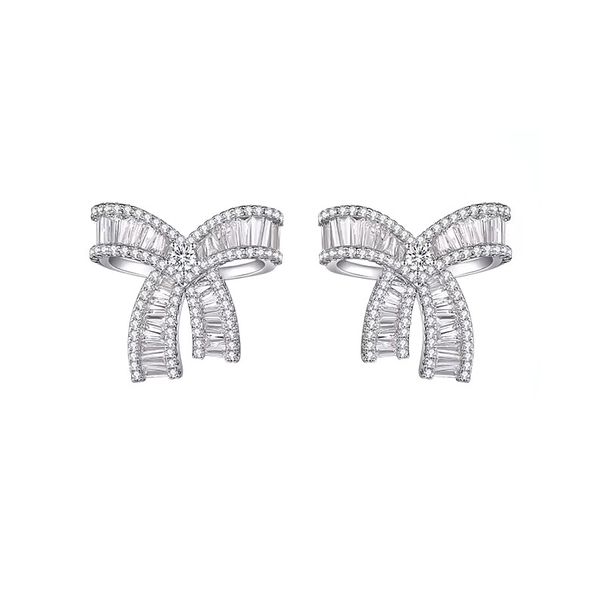 Orecchini da donna in argento S925 con fiocco ad ago, design di nicchia di lusso, luce estiva, orecchini di alta gamma_voghion.com