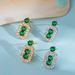 Jewelry Emerald Necklace For Women Light Luxury High-end Full Diamond Women's Earring Set_voghion.com
