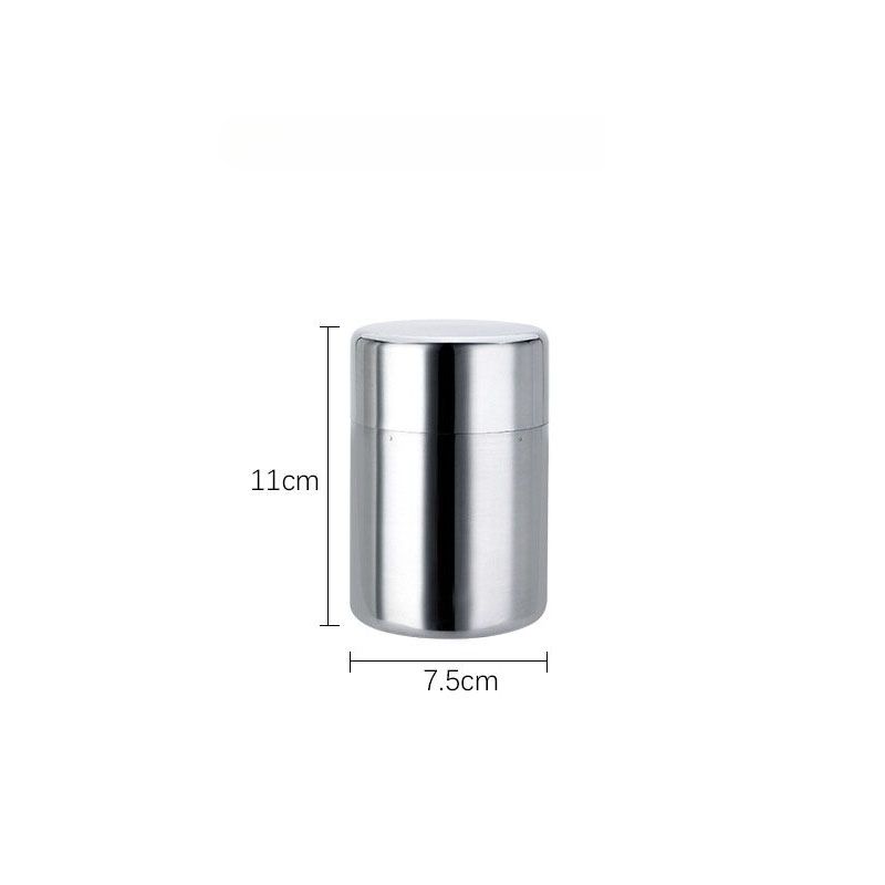 Boîte à thé en acier inoxydable 304, petite boîte de rangement portable et scellée, réservoir de stockage de thé en métal pour la maison_voghion.com