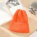 Versatile Candy Color Rabbit Fur Knitted Women's Autumn Winter Korean Style Number Patch Pullover Warm Wool Hat_voghion.com
