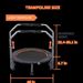For Foldable 440lbs Adjustable Foam Handle With 48 Trampoline Load Rebounder Exercise Mini Adults Fitness Max 330lbs Trampoline_voghion.com
