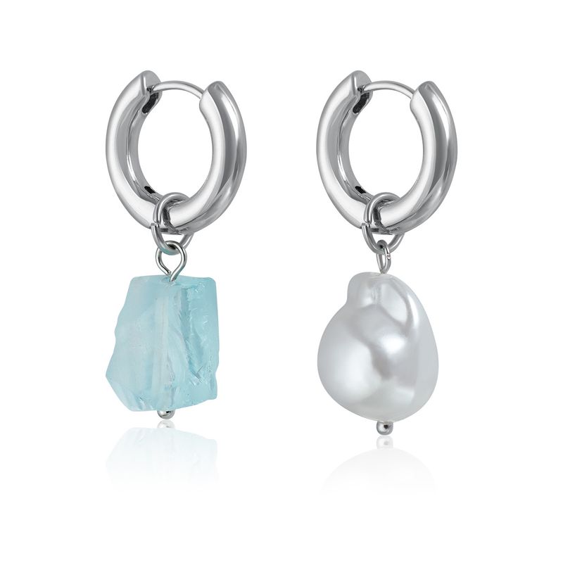CELESTIALUMINA Joyería europea y americana, pendientes de botón con diseño retro de hielo picado de lava irregular estilo INS, pendientes de moda geométricos._voghion.com