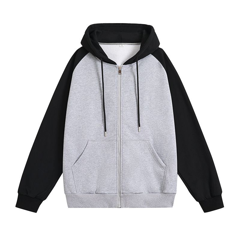 Men's Zip-Up Fleece Hoodie – Winter Streetwear Jacket With Thickened Inner Lining (Rabbit Wool Blend, Anti-Static, Distressed Print, M-3XL)_voghion.com