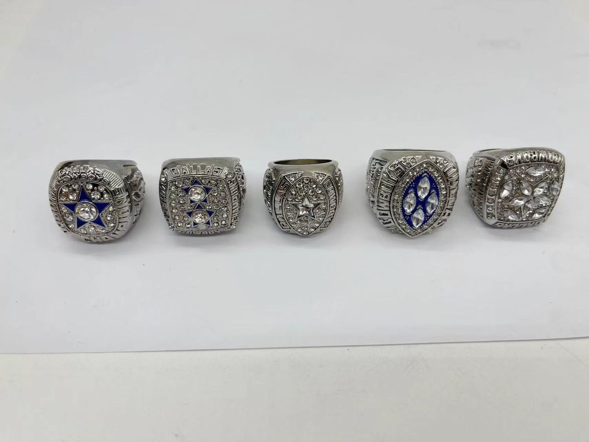 Set di anelli per il campionato di football americano Super Bowl Dallas Cowboys 5 anni_voghion.com