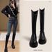 ShoeGlobe Boots With Fleece Lining, New Style Long Women's Riding Boots, Thick Sole, Autumn And Winter, Wide Mouth, Plus Size,_voghion.com