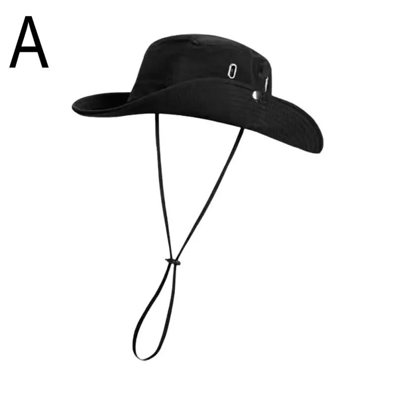 Neu eingetroffen Mode Sommer Fischerhut Breite Krempe Anti-UV Sonnenschutz Outdoor Angeln Wandern Camping Strand Sonnenschutzhüte Für Männer_voghion.com