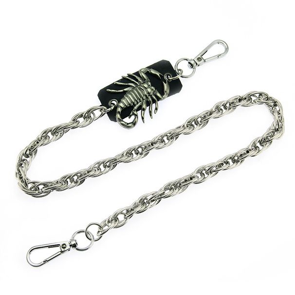 Punk-Skorpion-Jeanskette für Herren, auffälliges und extravagantes Accessoire für den angesagten Club-Look_voghion.com