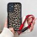 Θήκη με κορδόνι λεοπάρδαλης για samsung s25 plus ultra s24 fe a16 06 26 36 56 αλυσίδα καρπού κρεμαστό λουράκι μαλακή θήκη τηλεφώνου tpu_voghion.com