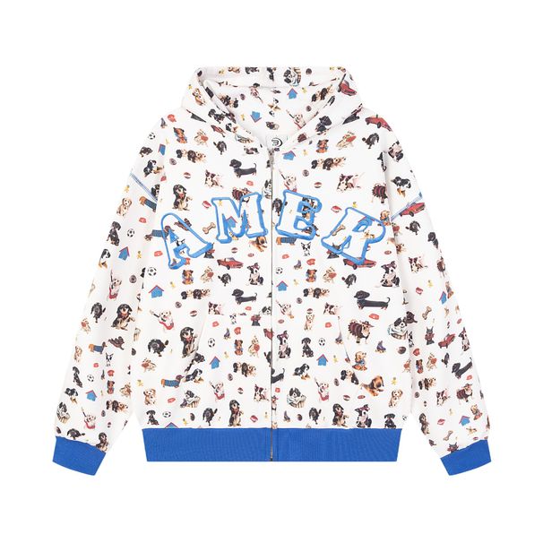 Sweat-shirt à capuche rétro pour homme, imprimé intégral, style vintage américain, avec imprimé chien ludique - Pull unisexe décontracté pour homme et femme_voghion.com