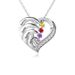 Heart Pendant Customizable Letters Fashionable Simple Elegant Heart-Shaped Necklace With Inlaid Diamonds_voghion.com