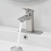 Single-Handle Single-Hole Bathroom Faucet In Spot Resist Brushed Nickel_voghion.com