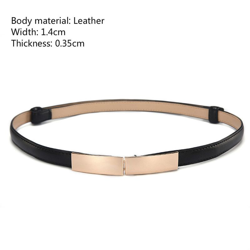 HOT Kleed einfach villfälteg Moud Fraen Lieder Dënn Skinny Metall Gold Elastesche Schnall Tailleband Riemen Kleed Accessoiren_voghion.com