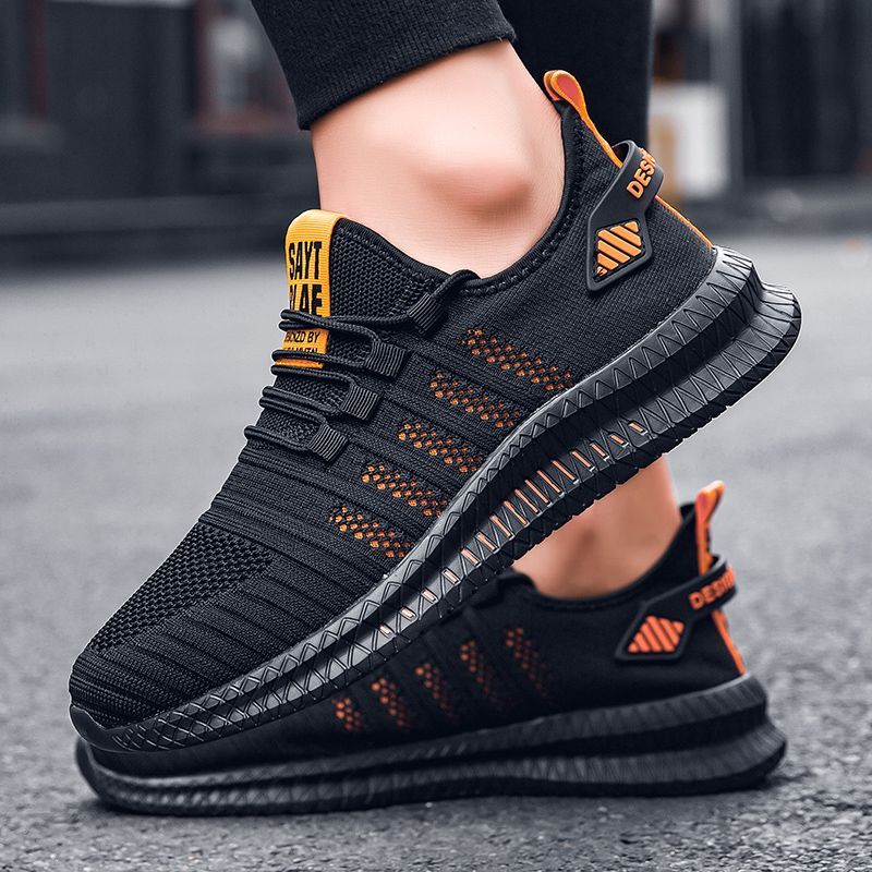 Pantofi sport pentru bărbați, model casual, cu lace-up, respirabili, ușori, cu plasă, mărimea 39-48, suport Dropshipping_voghion.com