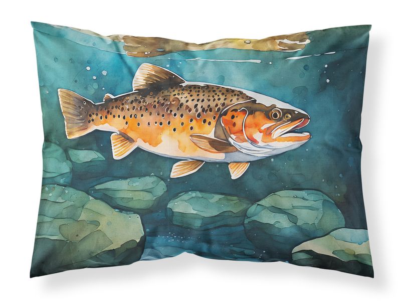 Brown Trout Standard Pillowcase Lightweight Super Soft Easy Care Decorative Artwork Pillowcase, Standard_voghion.com
