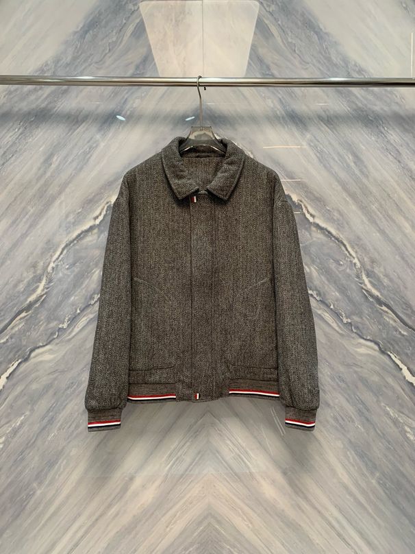 Turn-Down Collar Herringbone Wool Blend Coat Premium Appreciation In The Palace Of High-End Men's Fashion_voghion.com