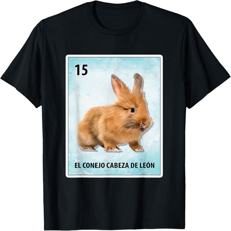 El Conejo Cabeza De Leon Mexican Lionhead Rabbit Cards T-Shirt._voghion.com