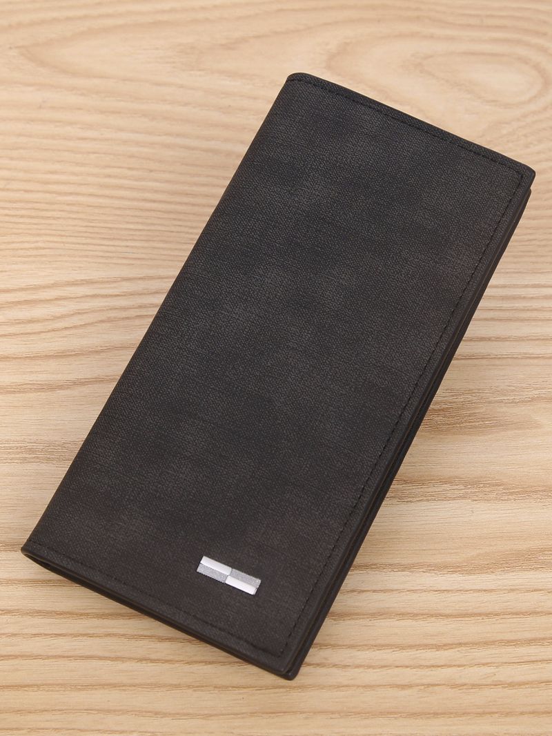 Men's Wallet Fashion PU Leather Long Thin Clutch Wallet Business Multi-card Holder Coin Purse  Multifunction Men Wallets_voghion.com