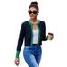 "Modern Cropped Cardigan – Textured Knit Button-Up Top For Women (Green, S/M/L)"_voghion.com