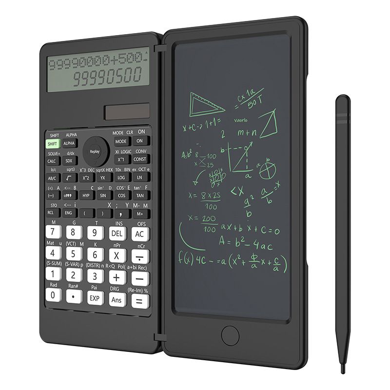 401 Calcul Fonction Science solaire Fonction Calculatrice Tableau d'écriture manuscrite 6 pouces Nombre complexe Solution Équation Groupe Bureau École_voghion.com