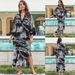 Cotton Batik Maxi Dress Cover-Up – Loose Fit Beach Tunic For Women, Bikini Cover, Resort Wear, Plus Size_voghion.com