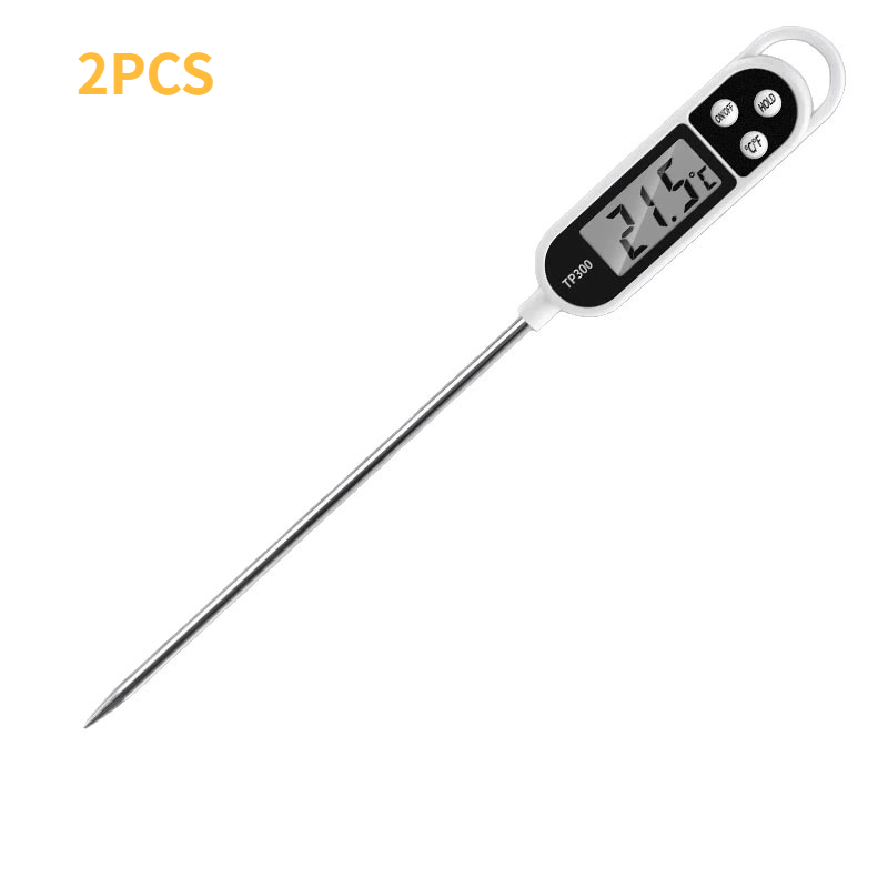 Professionelles Küchenthermometer, Sofortanzeige 3–4 s, -50 °C bis 300 °C für Öl/BBQ, LCD mit Hintergrundbeleuchtung, Edelstahlsonde_voghion.com