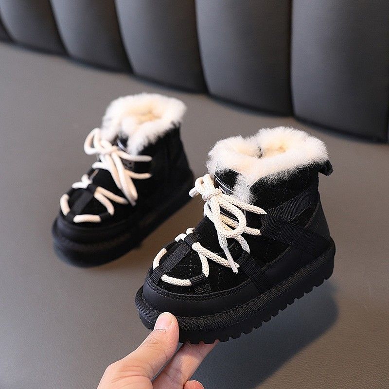 Children's Boots Winter Soft Soled Warm Snow Boots For Girls And Boys Low Top Cotton Boots For Boys_voghion.com