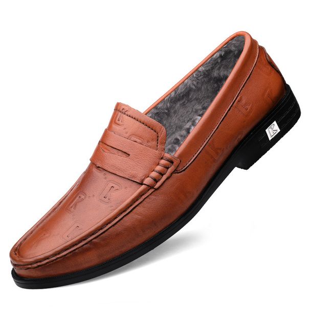 CKVUSAMG men's shoes spring men's casual toe shoes genuine leather British boat shoes driving lazy shoes one-step_voghion.com