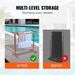 VEVOR Pool Towel Rack, 5 Bar, Brown, Freestanding Outdoor PVC T-Shape Poolside Storage Organizer, Include 8 Towel Clips, Mesh Bag, Hook, Also Stores Floats And Paddles, For Beach, Swimming Pool, Home_voghion.com