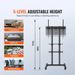 32 Portable TVs Cart TV For 70 TV With AudioVisu Mobile Stand Tray Adjustable Mobile Double Inch Wheels To TV Stand For Height_voghion.com