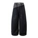 Herrenbekleidung Spleißen Kontrastfarbe Weite Beinhose Freizeithose Herren Frühling Lockeres Design Trendy Brand Ins Hip Hop Wischhose Hose_voghion.com
