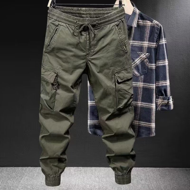 Tute da uomo, primavera e autunno, larghe taglie, casual, alla moda, multitasche, leggings, pantaloni_voghion.com