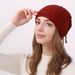 Autumn And Winter Warm Neck Warmer Drawstring Double-Wear Knitted Pullover Women's Hat Ponytail Deer Fleece Fabric_voghion.com