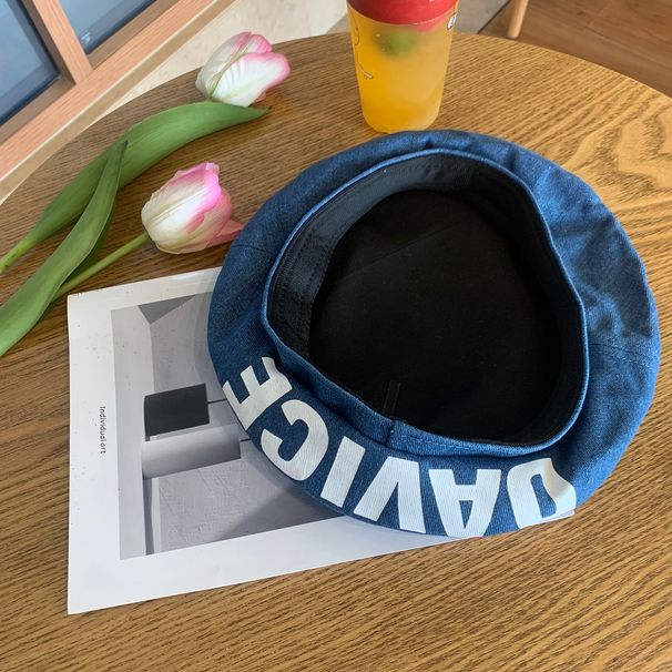 Heißer Verkauf Y2K Frauen Baskenmütze Hut Herbst Französisch Künstler Maler Caps Winter Brief Drucken Achteckige Baskenmütze Hüte Elegante Dame Beanies Cap_voghion.com