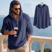 Men's Linen-Blend Hooded Shirt – Lightweight & Breathable Long Sleeve Beach Shirt (Black/Grey/Army Green, Loose Fit, Machine Washable)_voghion.com