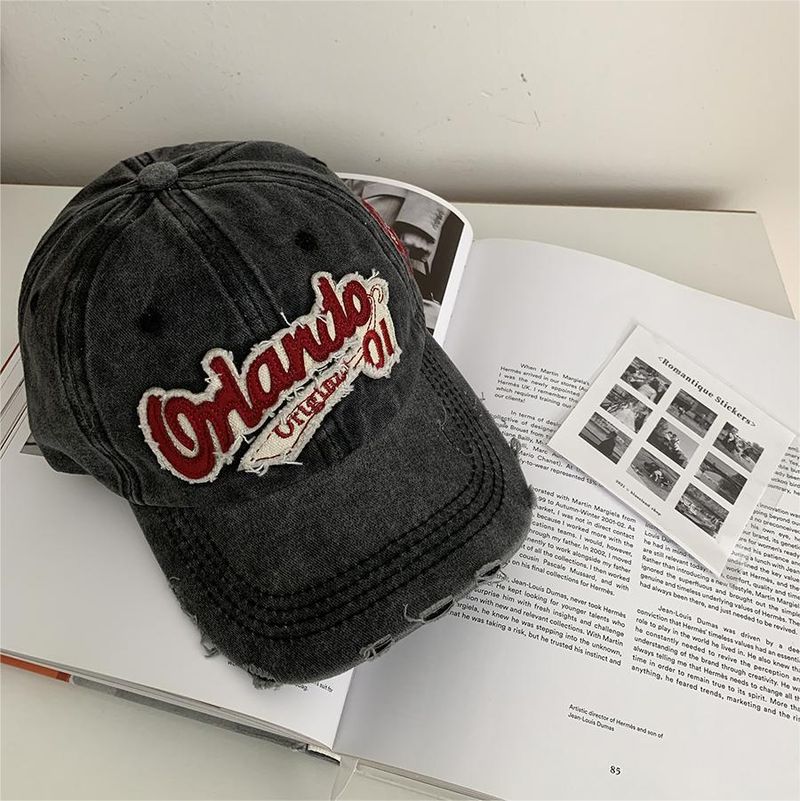Novo chapéu de beisebol bordado inglês antigo da moda com rosto pequeno, aba curta, guarda-sol, chapéu casual de cowboy com língua de pato_voghion.com