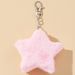 New Plush Cell Phone Keychain Charm Accessories Five-pointed Star Pom Pom Bag Pendant_voghion.com