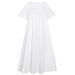 Short-Sleeved Nightgown Women's Summer Cotton Palace Style Elegant Lace Princess Pajamas Loose Large Size Soft Outwear Home Clothes_voghion.com