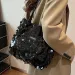 Sparkling Sequin Large Capacity Commuting Tote Bag 2025 Womens Zipper Closure Shoulder Bags Fashion Handbag 250530_voghion.com