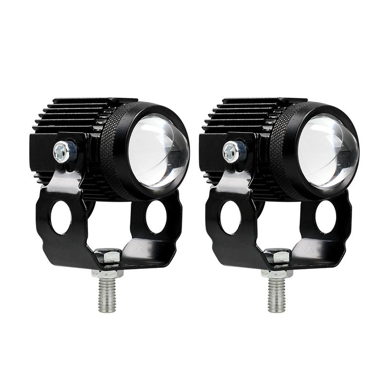 LED Motorradscheinwerfer Nah- und Fernlicht Zweifarbiges Licht Starker Blitzscheinwerfer_voghion.com