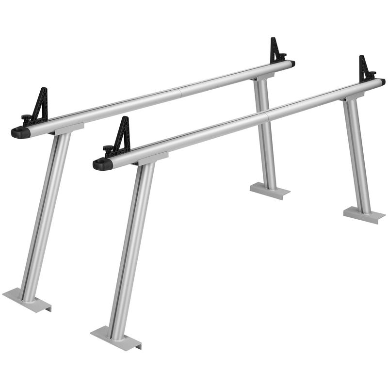 VEVOR Truck Rack, 46-71inch Extendable Truck Ladder Rack, 800 lbs Capacity Steel Ladder Rack for Truck with Non-Drilling J-bolts, Heavy Duty Truck Bed_voghion.com