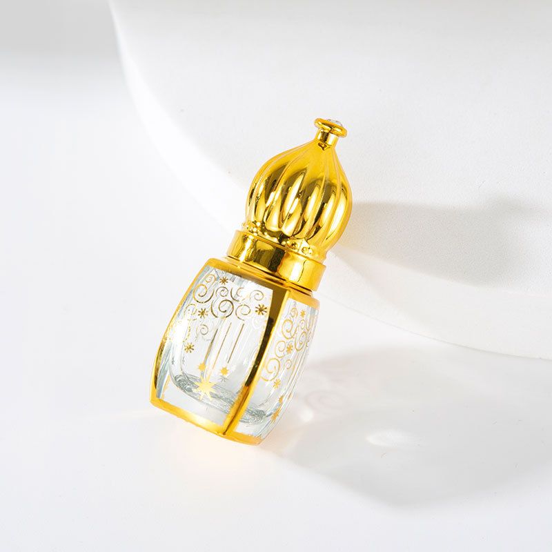 Parfümzubehör 6 ml Meteor Square Parfümflasche Glas Parfümkugelflasche vergoldet tragbare kosmetische Sprühflasche_voghion.com