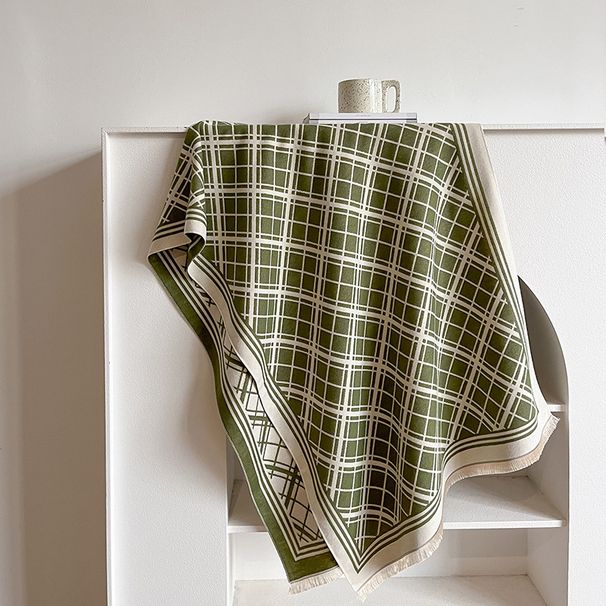 Sciarpa scozzese in cashmere alla moda in stile britannico, spessa, bifacciale, abbinata ai colori, nappa, da donna occidentalizzata_voghion.com