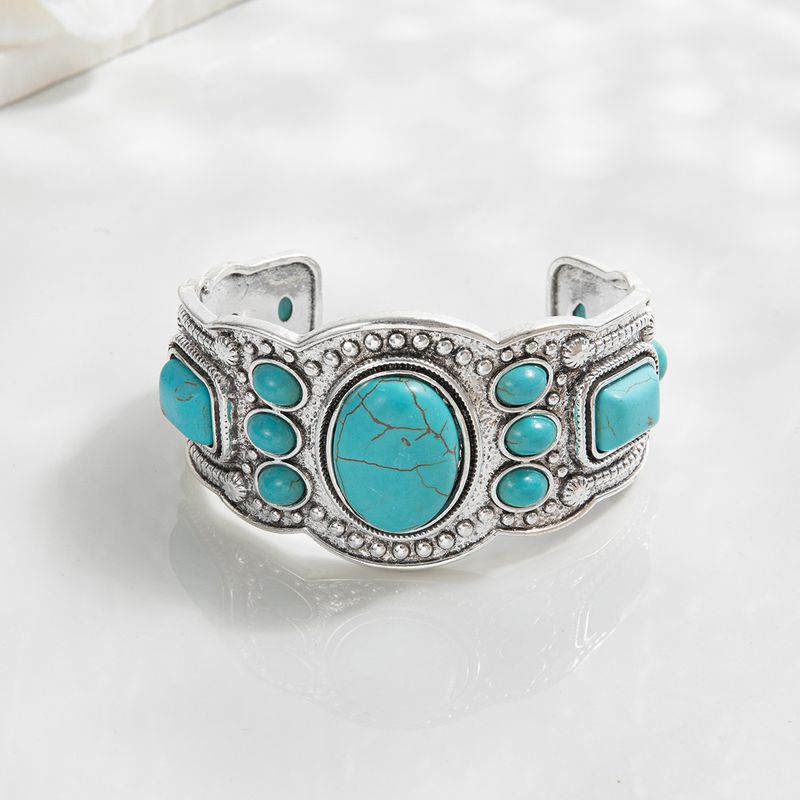 Bracciale etnico francese vintage in turchese per donna, stile bohémien_voghion.com