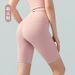 Elasticity Barely There Lycra Yoga Fitness For Women Tummy Control Peach Lift High Waist Line Sports Shorts Five Points_voghion.com