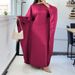 Women's Clothing Casual Simple Style Solid Color Wide Sleeve Long Skirt Dress_voghion.com