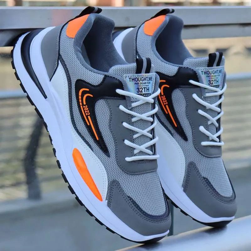 Men's Shoes Spring And Autumn New Large Size Men's Shoes Sports Casual Men's Shoes Mesh Breathable Black Men's Casual Shoes_voghion.com