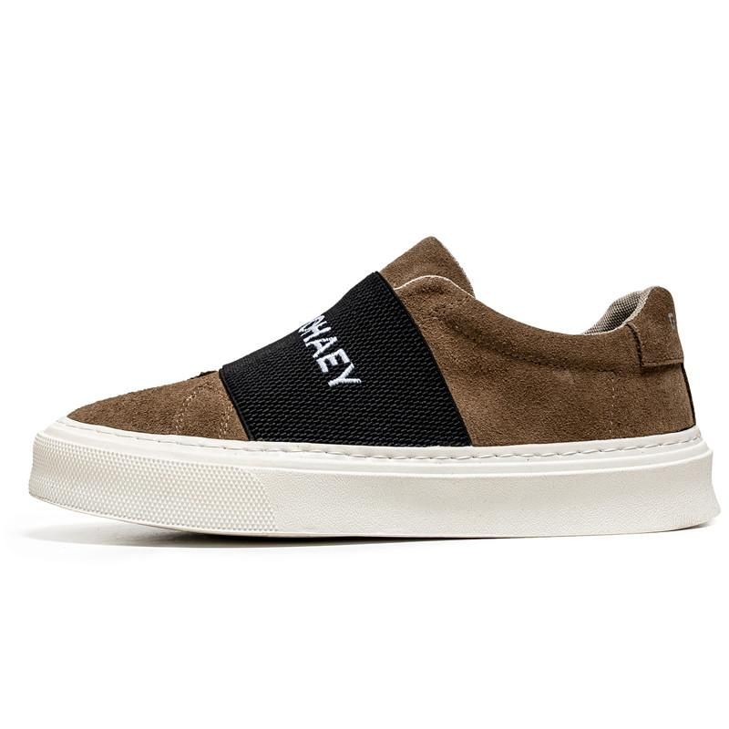 Fashion Designer Mens Suede Loafers Shoes Fashion Letter Slip On Casual Sneakers Men Comfort Vulcanize Shoes For Men Zapatillas Hombre_voghion.com